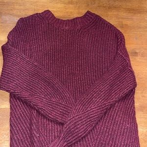 chunky red sweater